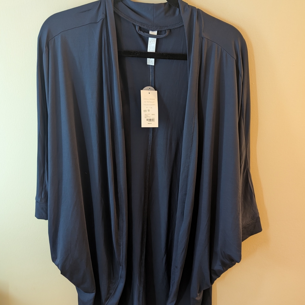 NWT!🌙 Cacique Solid Navy Sleep Kimono ✨💙 size 14/16